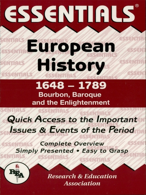 Title details for European History: 1648 to 1789 Essentials by William H. Burnside - Available